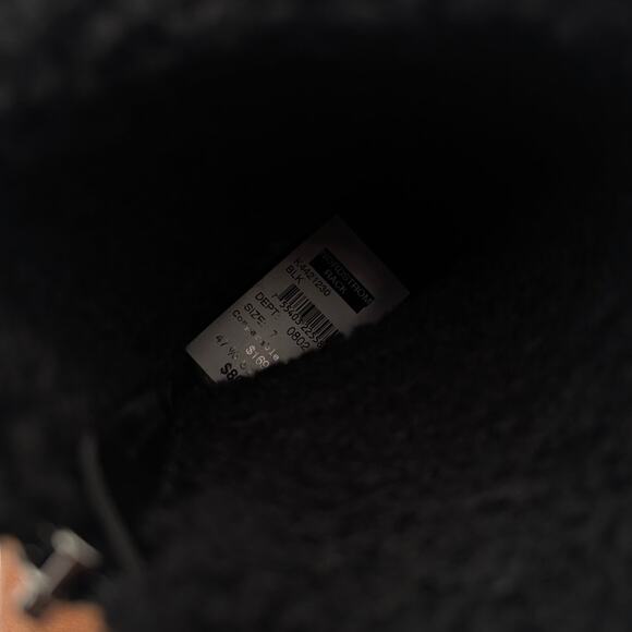 DKNY Powell Wedge Booties Round Toe Back Zip Women's Black Size US7M EU37.5B - Picture 12 of 12